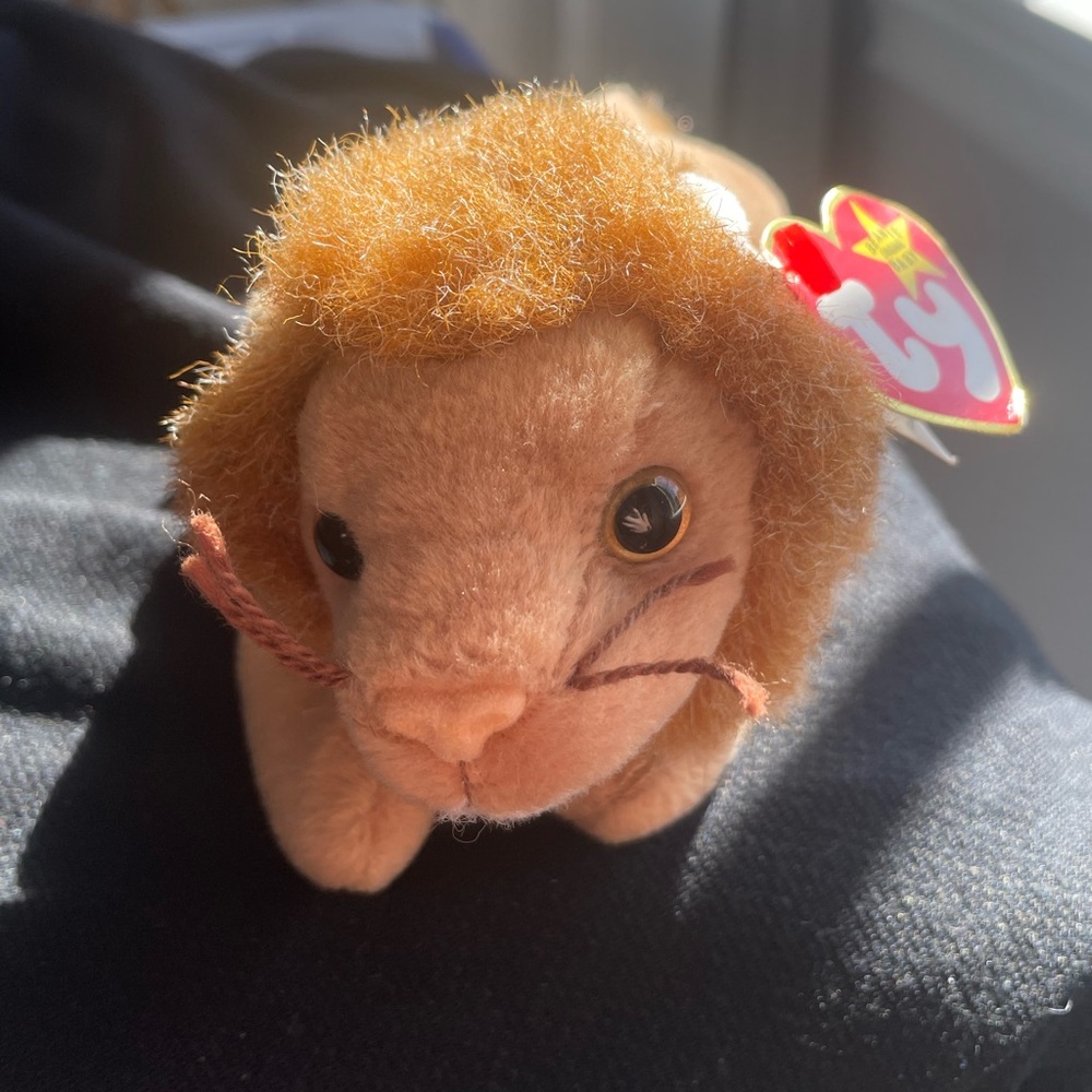 RETIRED And RARE Ty Beanie Baby "ROARY" LION - ERRORS/ PVC Pellet